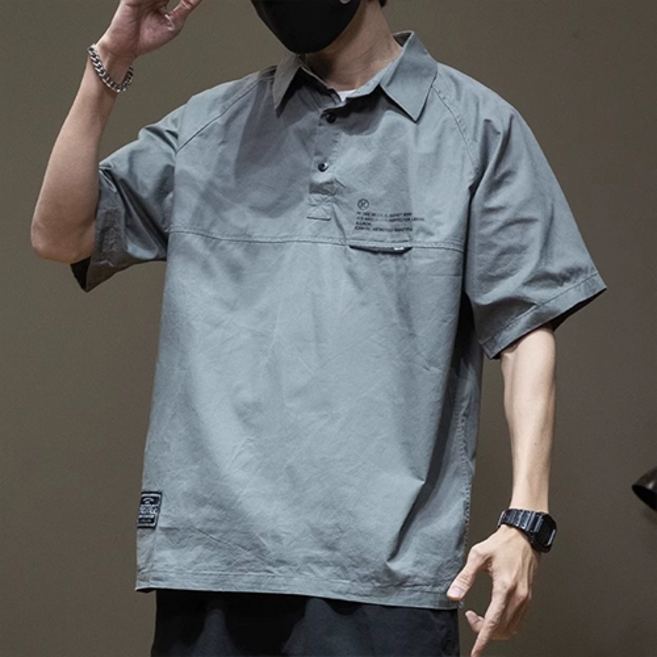 더플로우커머스 남성용 어반 워크웨어 아노락 티셔츠