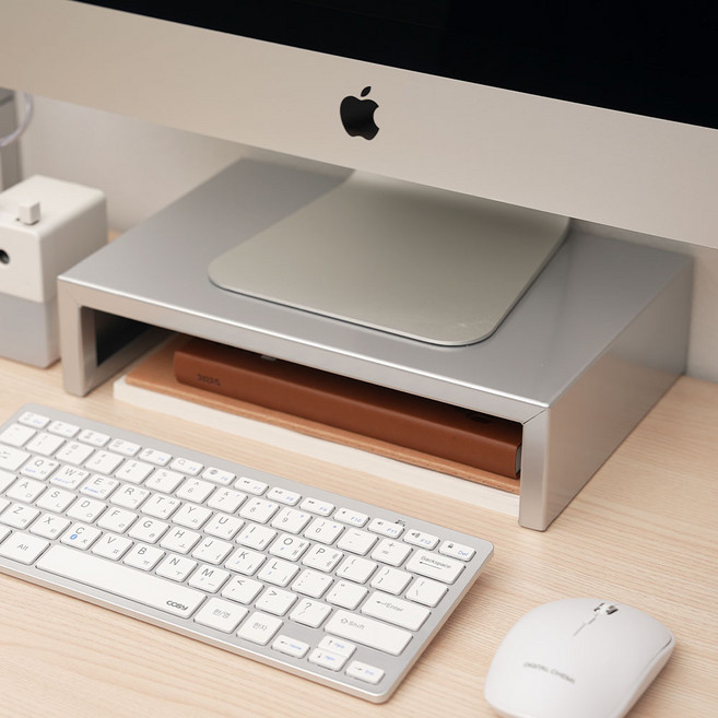 써드라이프 메탈 모듈 스탠드 모니터 받침대, 그레이