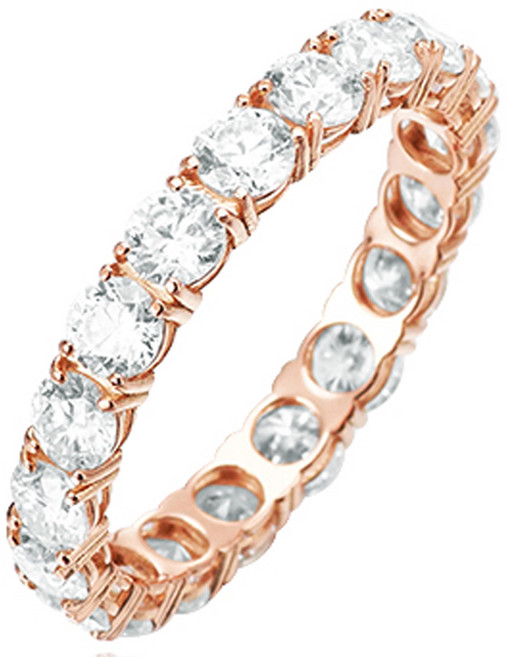 SEMI JEWELRY 女款 14K 冰塊 1分 莫桑石 戒指 + 購物袋