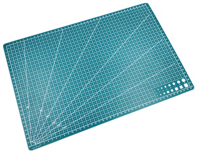 클레르 칼라 고무 데스크 보호 재단판 커팅 매트, 그린