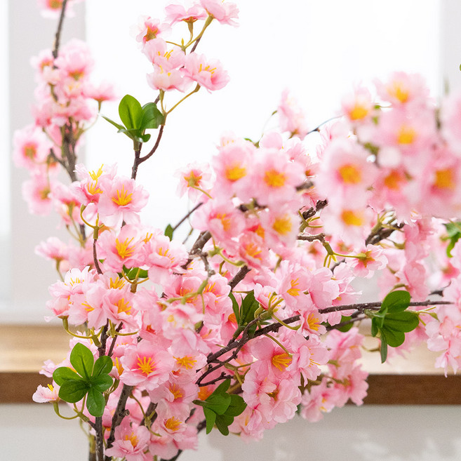 플라워트리 프리미엄 대형 벚꽃 가지 조화 103cm, 핑크, 1개