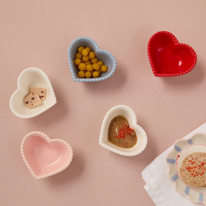 모던하우스 러브소르베 하트 종지 5종 세트, 혼합색상, 1세트
