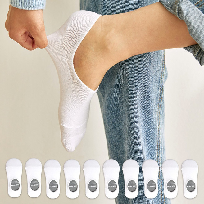 유어삭스 남성용 앞코 구멍NO 이중 보강 페이크삭스 10켤레