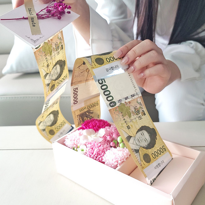 비누 반전 카네이션 용돈박스 5종 세트 2p, 핑크, 1개