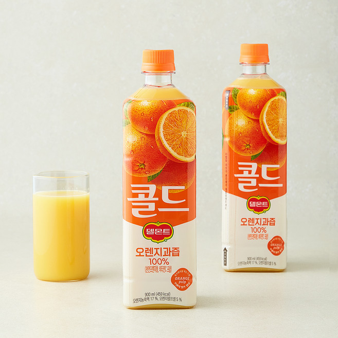 델몬트 콜드 100% 오렌지, 2개, 900ml