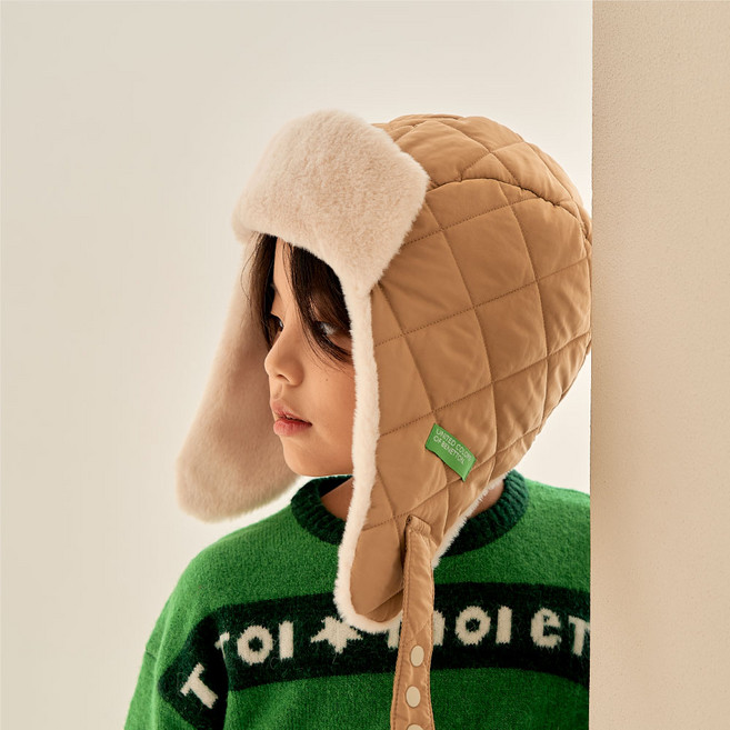 베네통키즈 아동용 방한 패딩 트루퍼 햇
