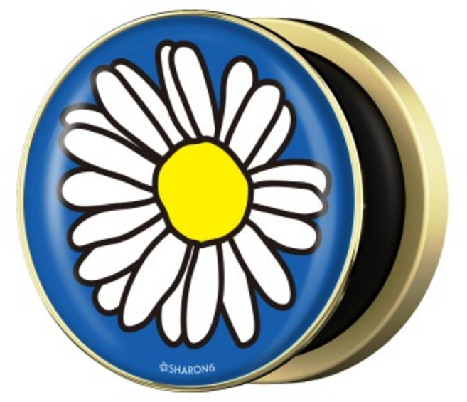 샤론6 골드 그립톡 원형, 화이트데이지, 1개