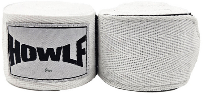 하울프 비신축 복싱 핸드랩, 화이트, 2개