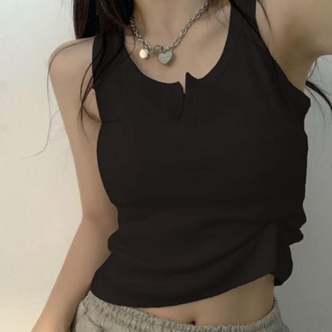 女神 女款涼爽短版無袖鈕扣背心 YSN35