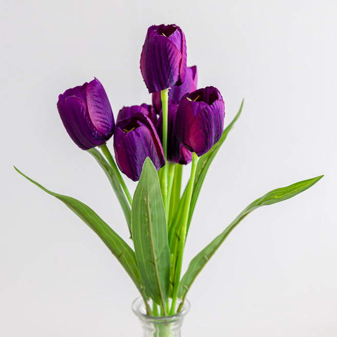 플라워트리 조화 튤립 7송이 꽃다발, 퍼플, 1개
