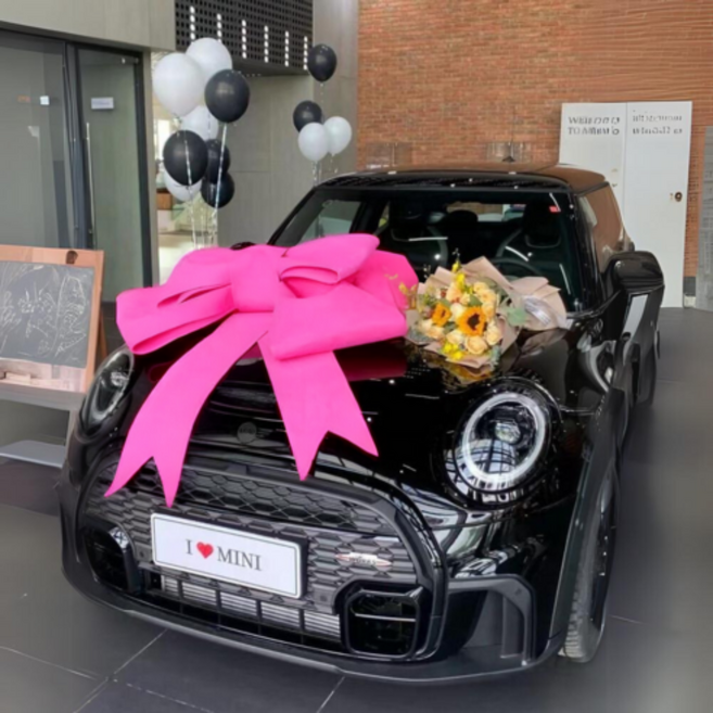 그린리빙 초대형 대왕리본 80cm, 1개, 핑크