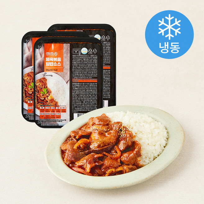 비바쿡 제육 덮밥소스 (냉동), 230g, 3개