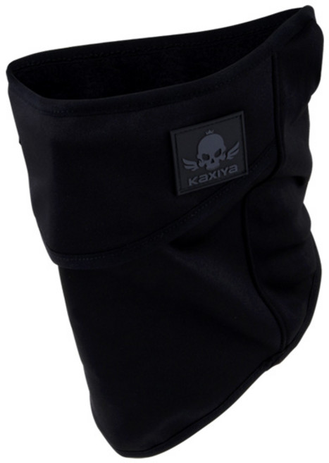 카시야골프 남여공용 방한 벨크로 넥워머 겸용 마스크, 블랙