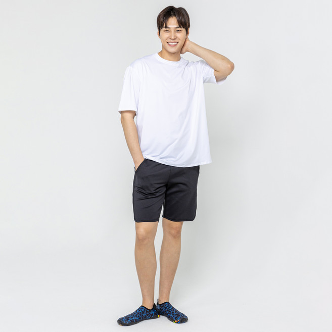 에이치머스 남성용 알루 래쉬가드 상의 + 돌핀팬츠 세트