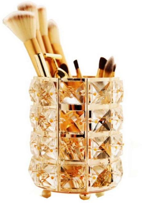 네이처스파머 골드 크리스탈 원형 소품 브러쉬꽂이, 혼합색상, 1개