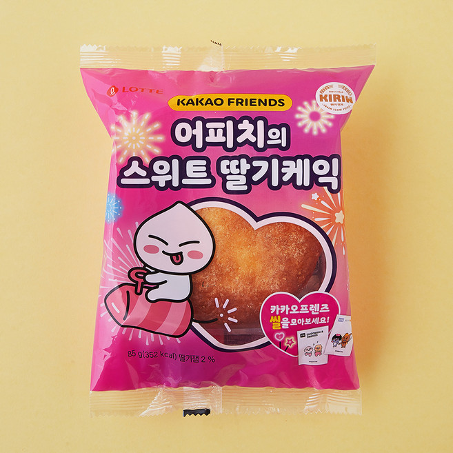 기린이네빵집 카카오프렌즈 어피치의 스위트 딸기케익, 85g, 1개입, 1개