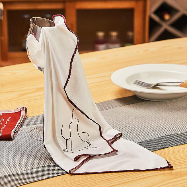 묘먀미 소믈리에 고급천 와인 클리너 60 x 45 cm FM242, 화이트, 1개