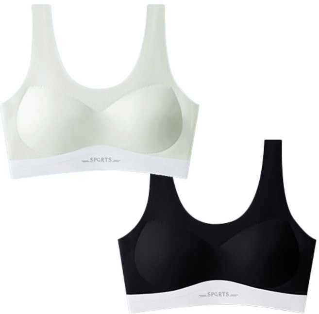 주니데이 심리스 라라베이직 학생 브라 2종 세트