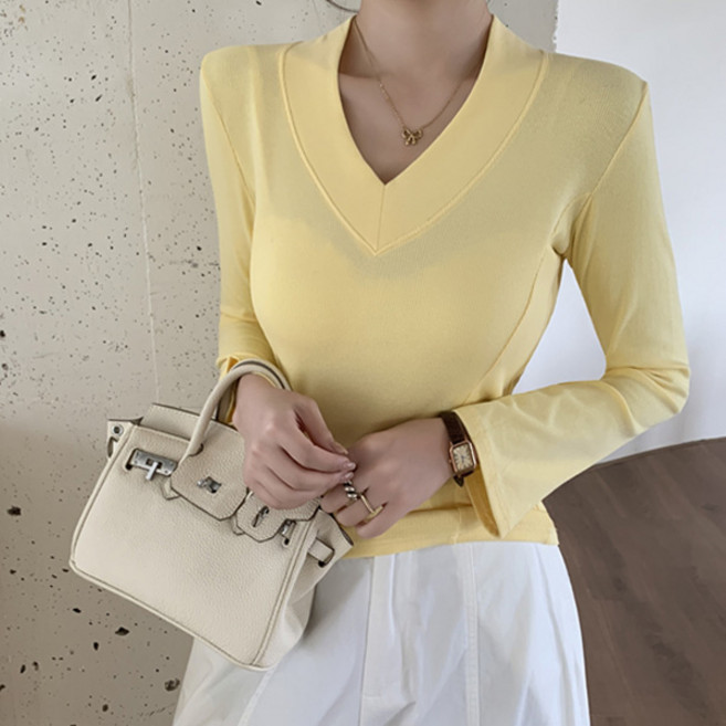 포플러앤씨 여성용 더로바이 브이넥 니트 P26SPKN010906