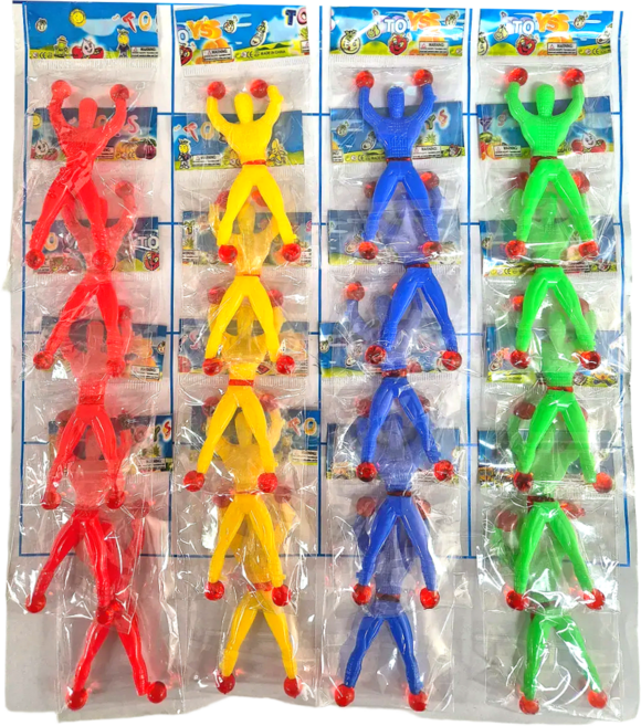 픽미 스파이더 끈끈이 벽타기 4종 x 5p 세트, 레드, 그린, 옐로, 블루, 1세트