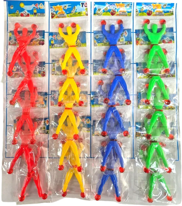 픽미 스파이더 끈끈이 벽타기 4종 x 5p 세트, 레드, 그린, 옐로, 블루, 1세트 - 쿠팡