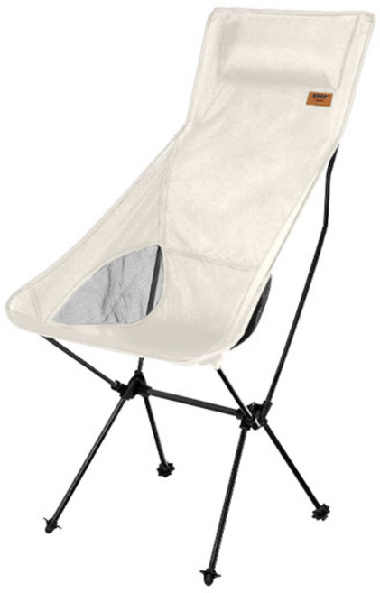 KEEP CAMPING 露營遮陽罩日落椅, 象牙白, 1個