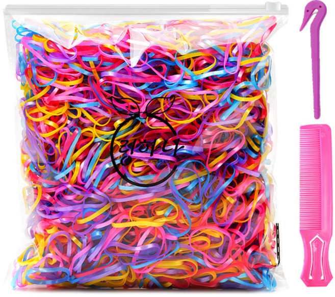 링하나 대용량 머리끈 지퍼백 + 이지컷 + 빗 세트 RH3