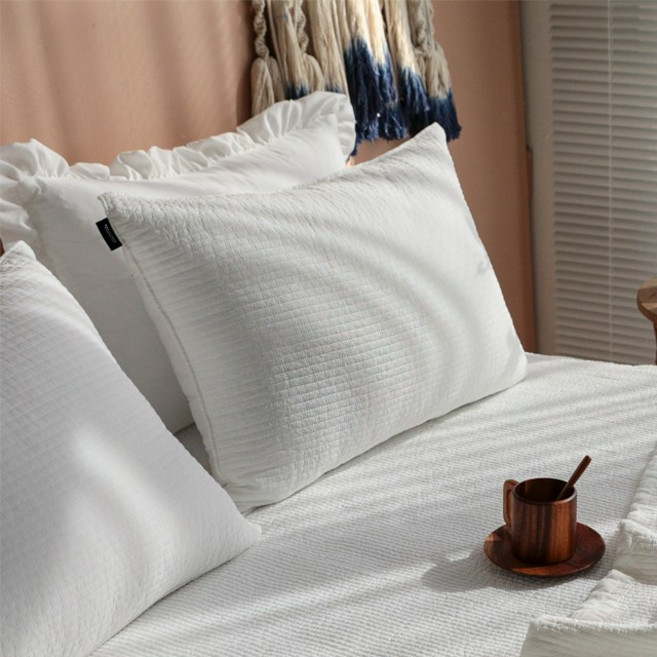 헬로우슬립 피그먼트 워싱 줄누빔 베개커버