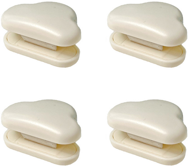 홈바내쓰 튜브형 다용도 디스펜서 구름 치약 걸이, 화이트, 4개