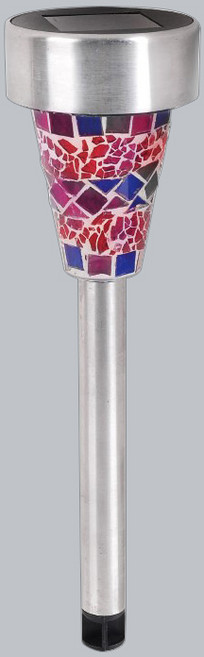 원하 LED 태양광 모자이크 정원등 SS973, 보라