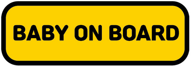 카마존 아이가타고있어요 반사 자석스티커 가로형타입, 영문, 1개