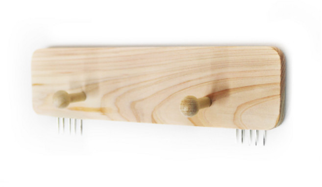 레몬아트 꼭꼬핀 우드 행거 2구 걸이, 혼합색상, 1개