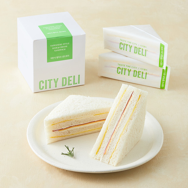 시티델리 대만식 햄치즈 샌드위치 4개입, 296g, 1개