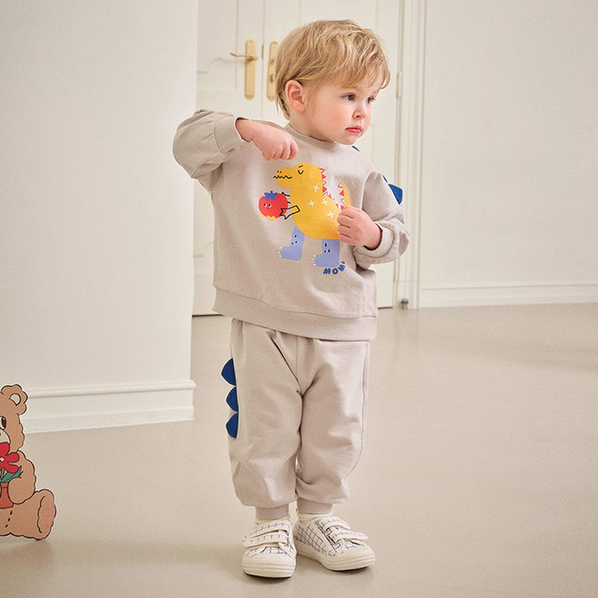 mollimelli 兒童款Yummy恐龍角上下套裝