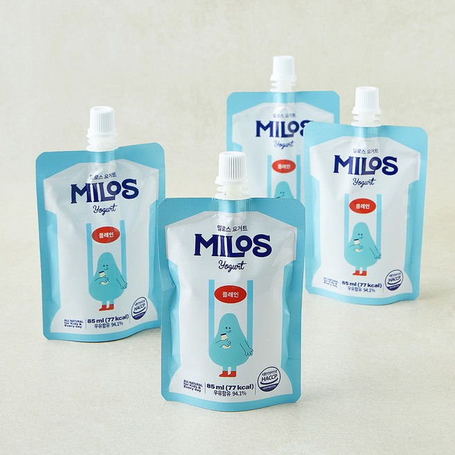 밀로스 요거트 플레인, 4개, 1개입, 85ml