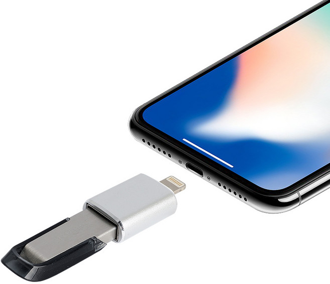 아이패드 아이폰 라이트닝 애플 8핀 OTG USB 젠더, NX-OTG8P