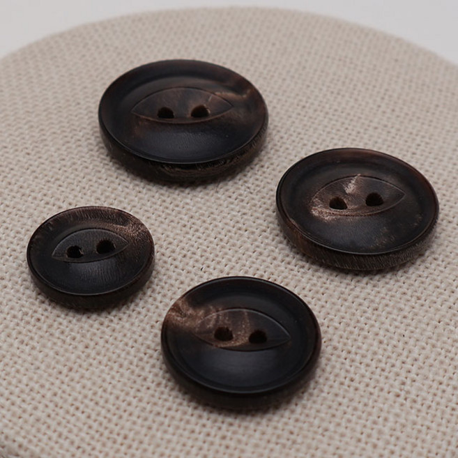 동대문단추왕 리얼 소뿔 단추 JWS-23 20mm, 다크브라운, 7개