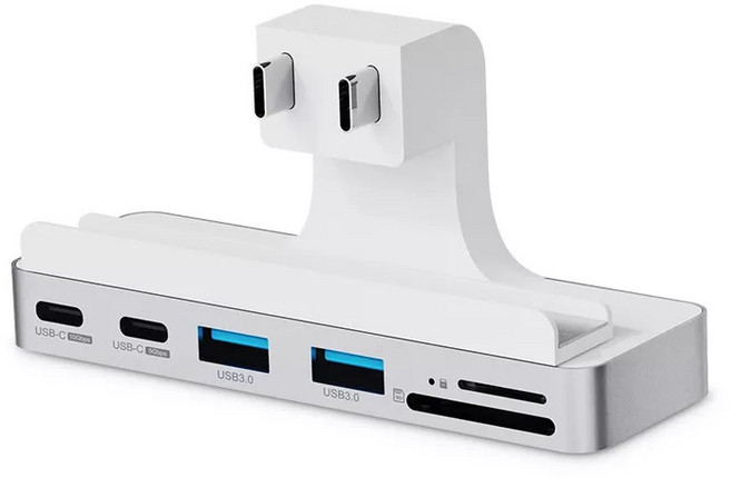 위즈플랫 뉴 아이맥 전용 고정일체형 썬더볼트 HDMI HUB USB허브 WIZ-UC70IMAC, 스페이스 그레이, 1개