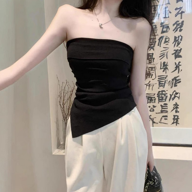 Raratina 女款Snon斜線抓皺露肩平口上衣