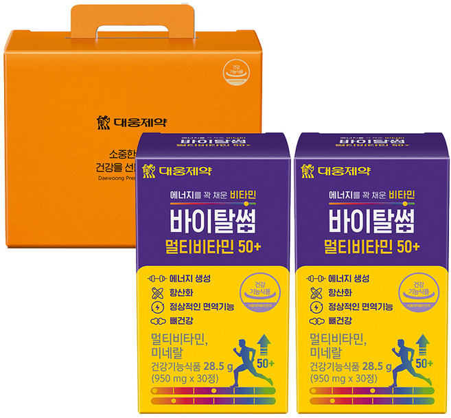대웅제약 바이탈썸 멀티비타민 50+ 28.5g, 30정, 2개