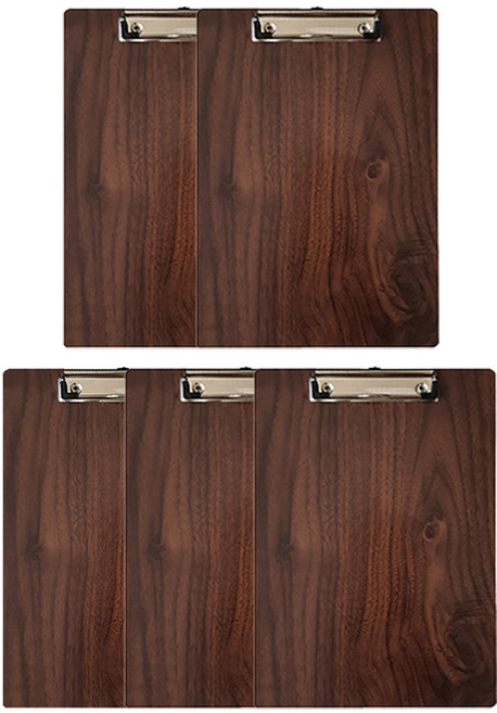 오늘의공간 카페 감성 메뉴판 우드 클립보드 A4, 월넛, 5개