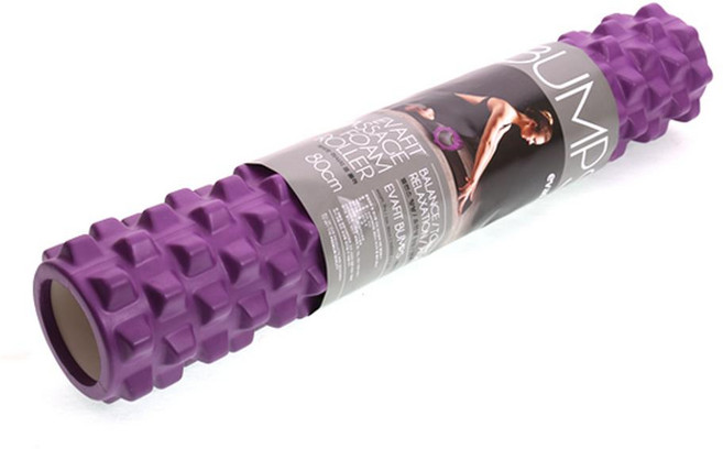 evafit Bumps 按摩瑜珈柱 紫色 80cm, 深紫色, 1個