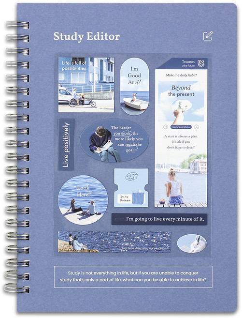대시앤도트 스터디 에디터 100일 플래너, 블루 레이크, 1세트