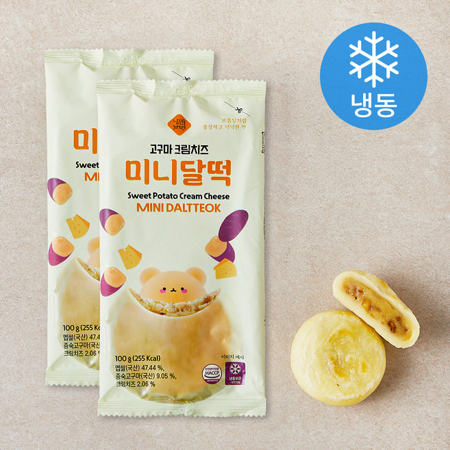 낭만부부 고구마 크림치즈 미니 달떡 (냉동), 100g, 1개입, 2개