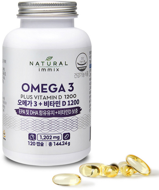 내추럴이믹스 오메가3 + 비타민D 1200, 120정, 1개