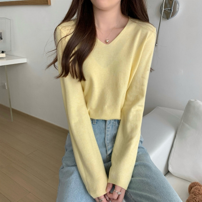 Sonio 女款長袖基本款針織衫