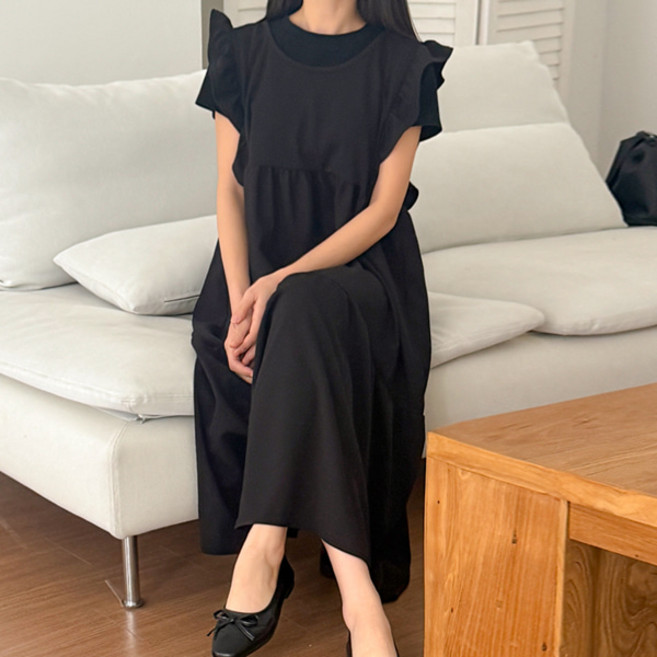 봉봉스토리 듀브 윙프릴 임산부 원피스