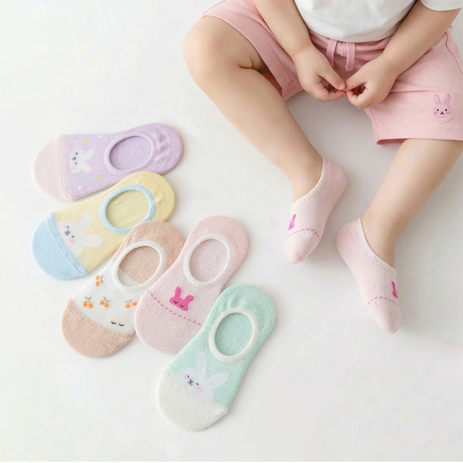 엔젤테디 아동용 미끄럼방지 미니슈 갓성비 덧신 5족 세트