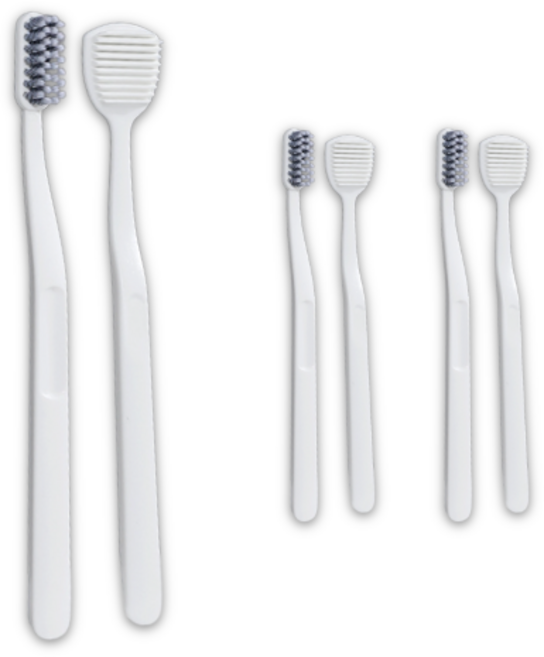 엣지프로 스크래퍼 혀클리너 + 칫솔 세트 화이트, 3세트