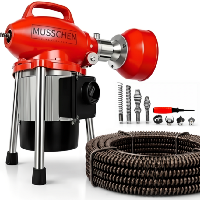 Musschen 馬桶疏通器 穿透器 電動彈簧清潔器 排水管疏通機